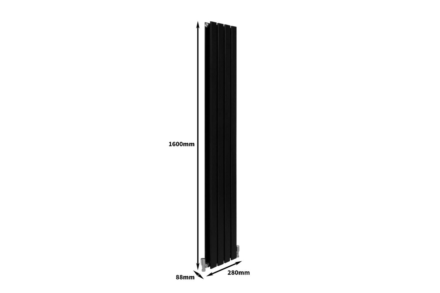 Monstershop 29611 - Designer Flat Panel Radiators Matt Black-8