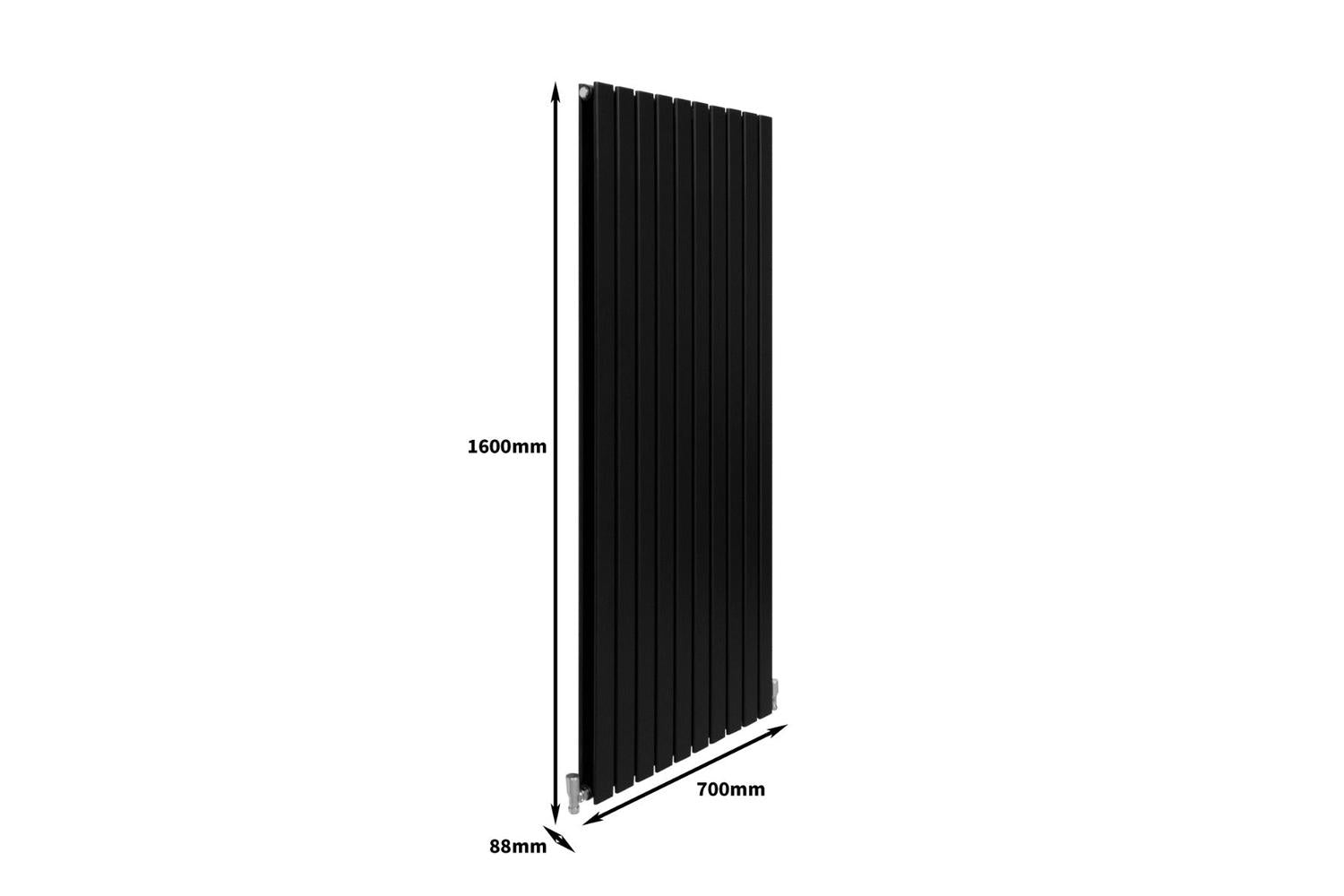 Monstershop 29620 - Designer Flat Panel Radiators Matt Black-8