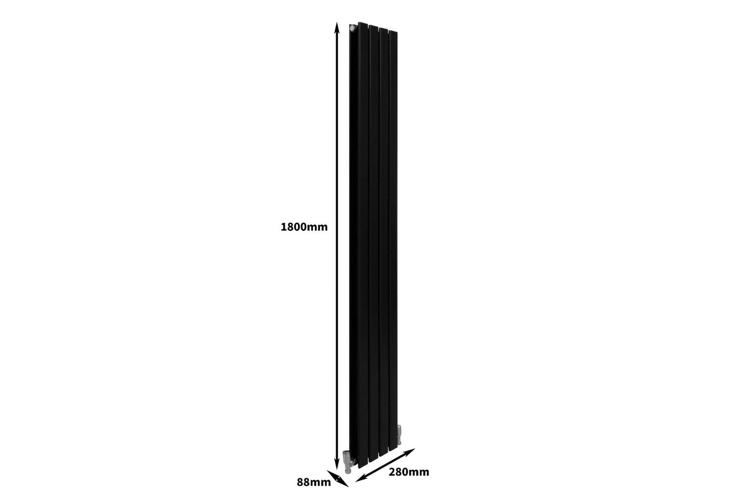 Monstershop 29623 - Designer Flat Panel Radiators Matt Black-8