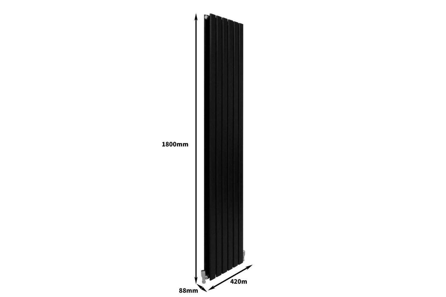 Monstershop 29626 - Designer Flat Panel Radiators Matt Black-8