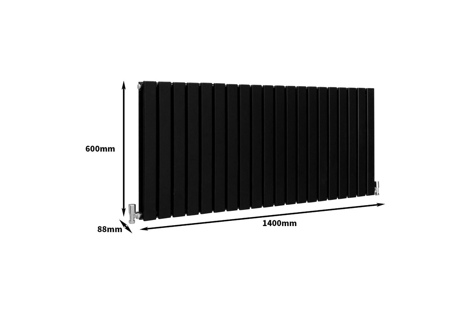 Monstershop 29608 - Designer Flat Panel Radiators Matt Black-8