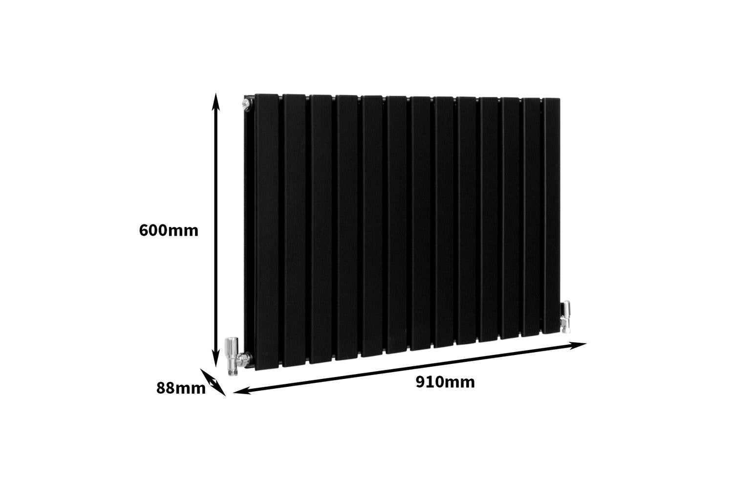 Monstershop 29602 - Designer Flat Panel Radiators Matt Black-8