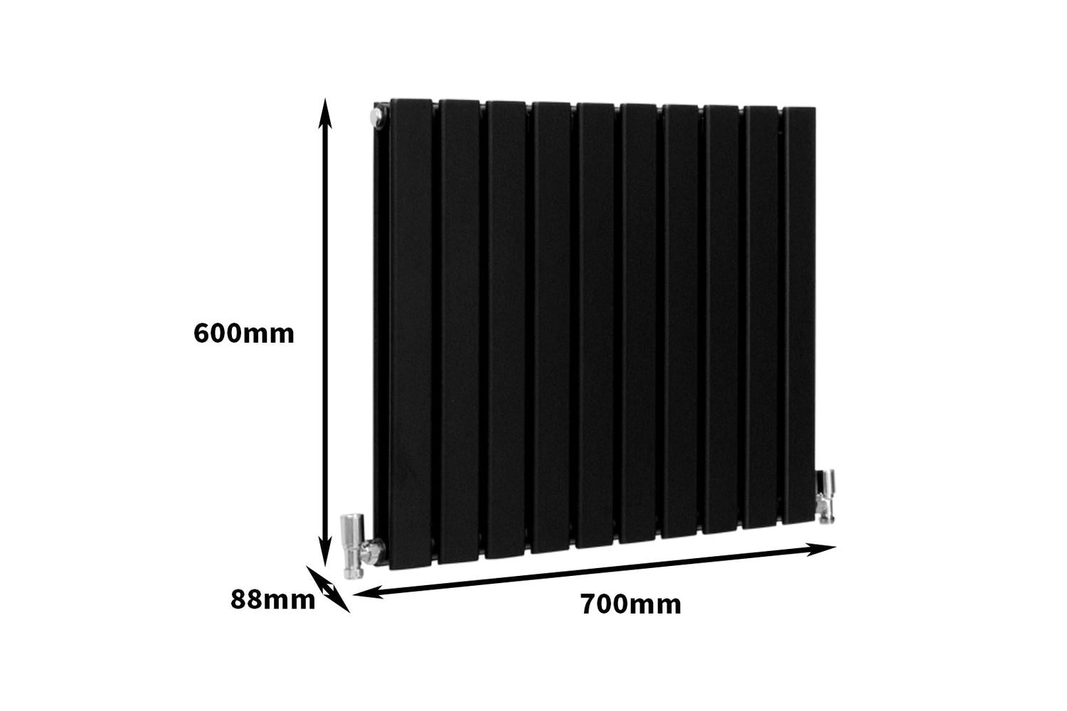 Monstershop 29599 - Designer Flat Panel Radiators Matte Blac-8