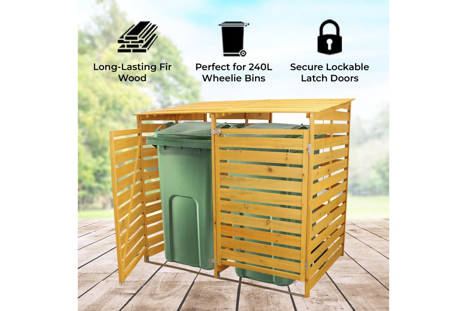 Monstershop 24409 - Double Wheelie Bin Storage-3