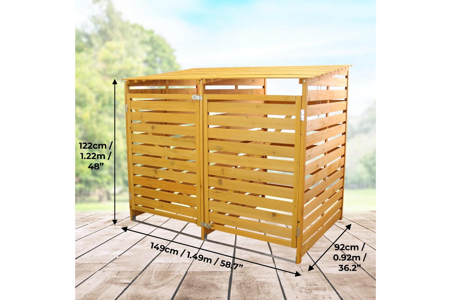 Monstershop 24409 - Double Wheelie Bin Storage-4