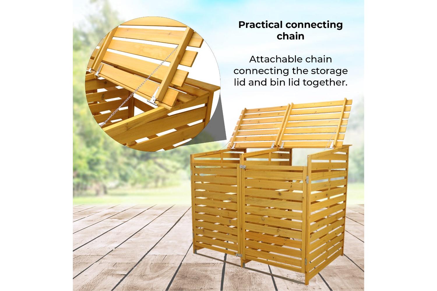 Monstershop 24409 - Double Wheelie Bin Storage-5