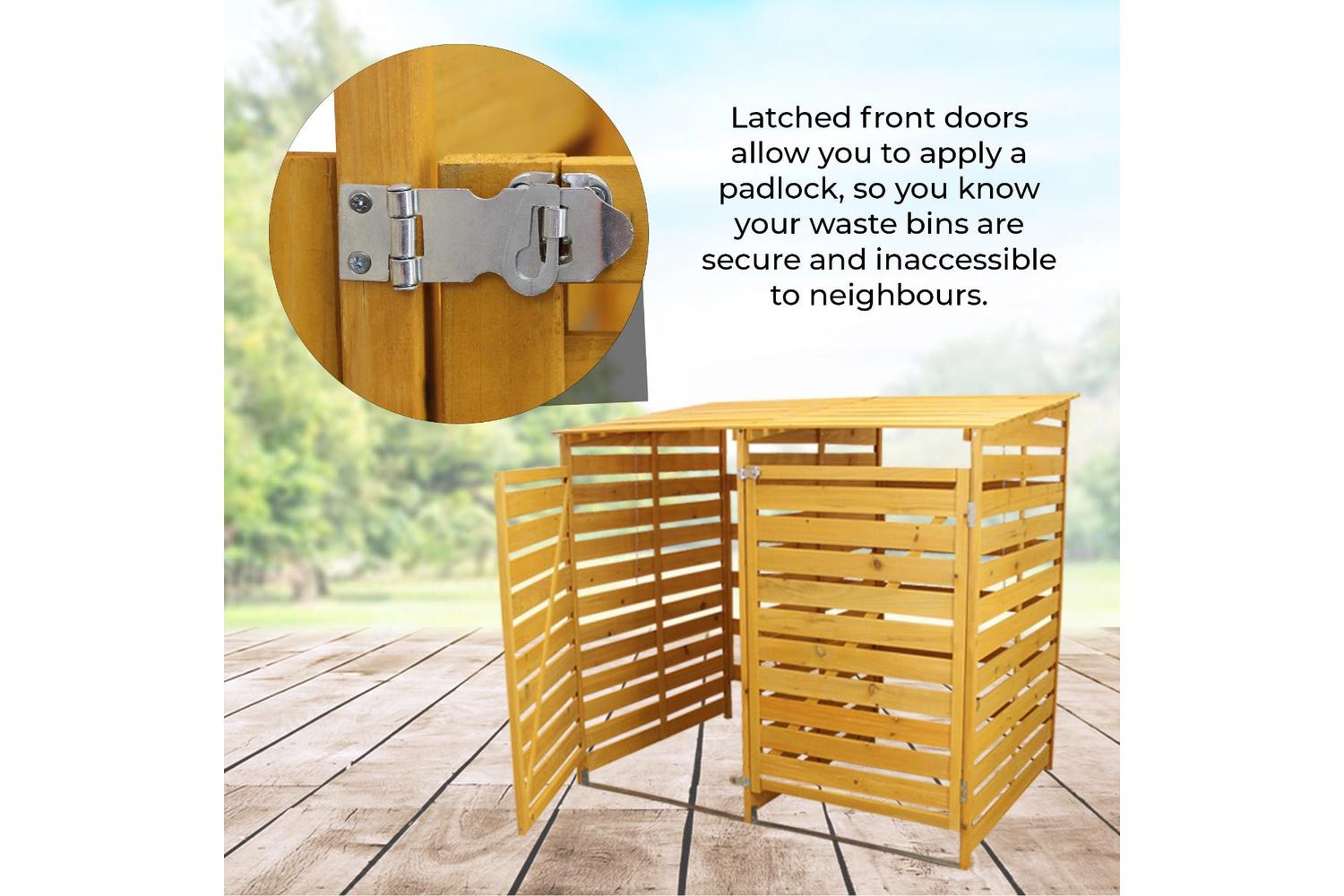 Monstershop 24409 - Double Wheelie Bin Storage-6