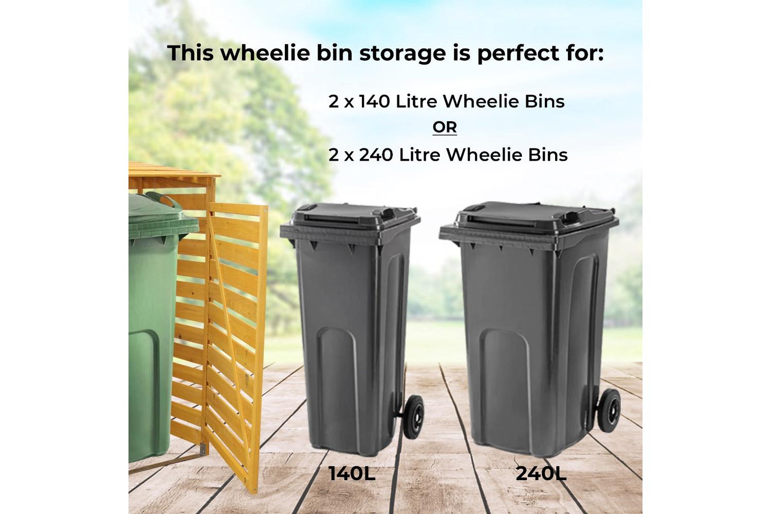 Monstershop 24409 - Double Wheelie Bin Storage-7