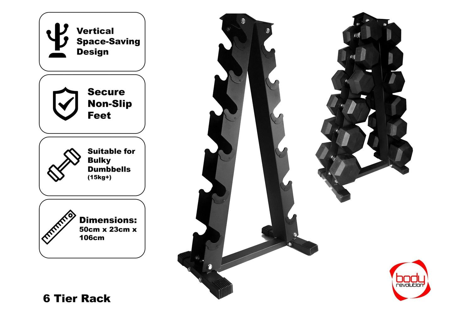 Monstershop 30202 - Dumbbell Weight Rack-3