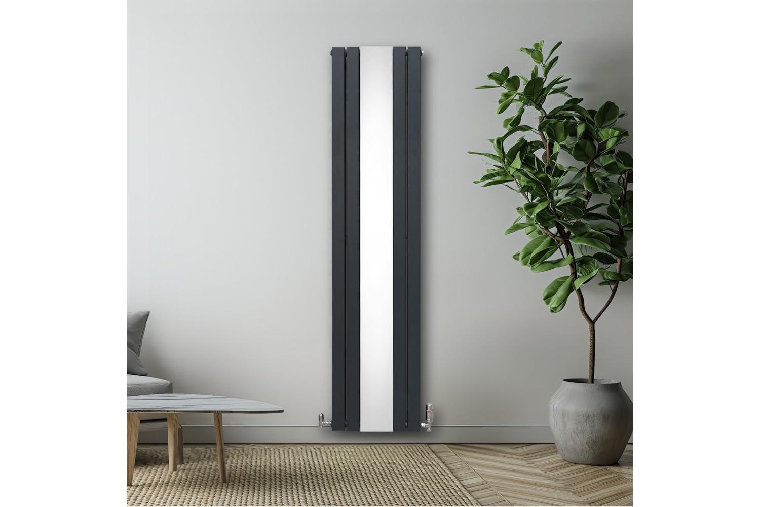 Monstershop 10870 - Flat Mirror Radiator & Valves - 1800mm X-4