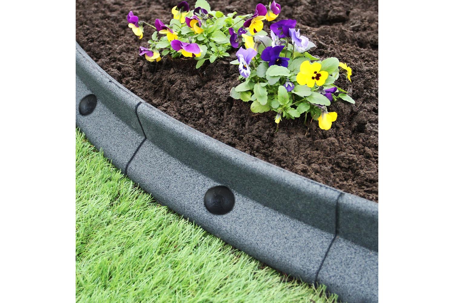 Monstershop 27029 - Flexible Lawn Edging Grey 1.2m X 4-6