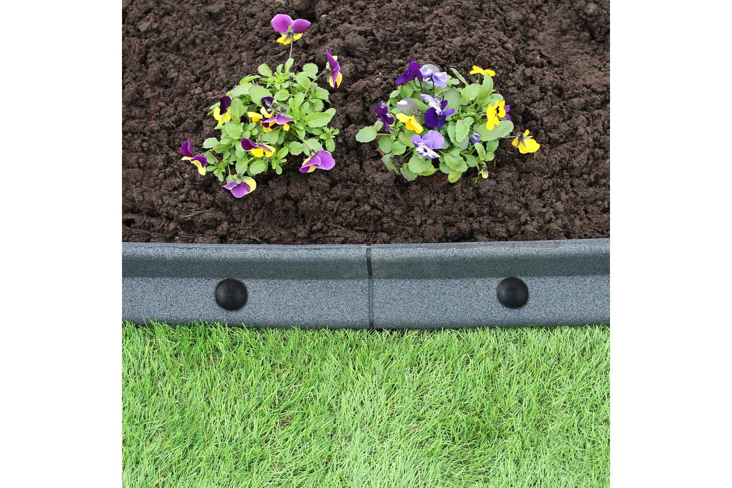 Monstershop 27029 - Flexible Lawn Edging Grey 1.2m X 4-8