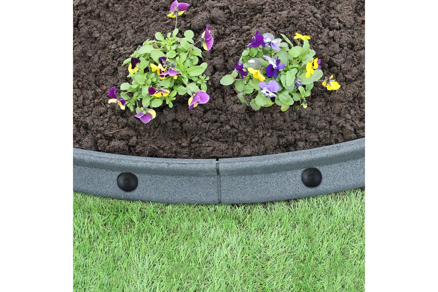 Monstershop 27436 - Flexible Lawn Edging Grey 1.2m X 8-4