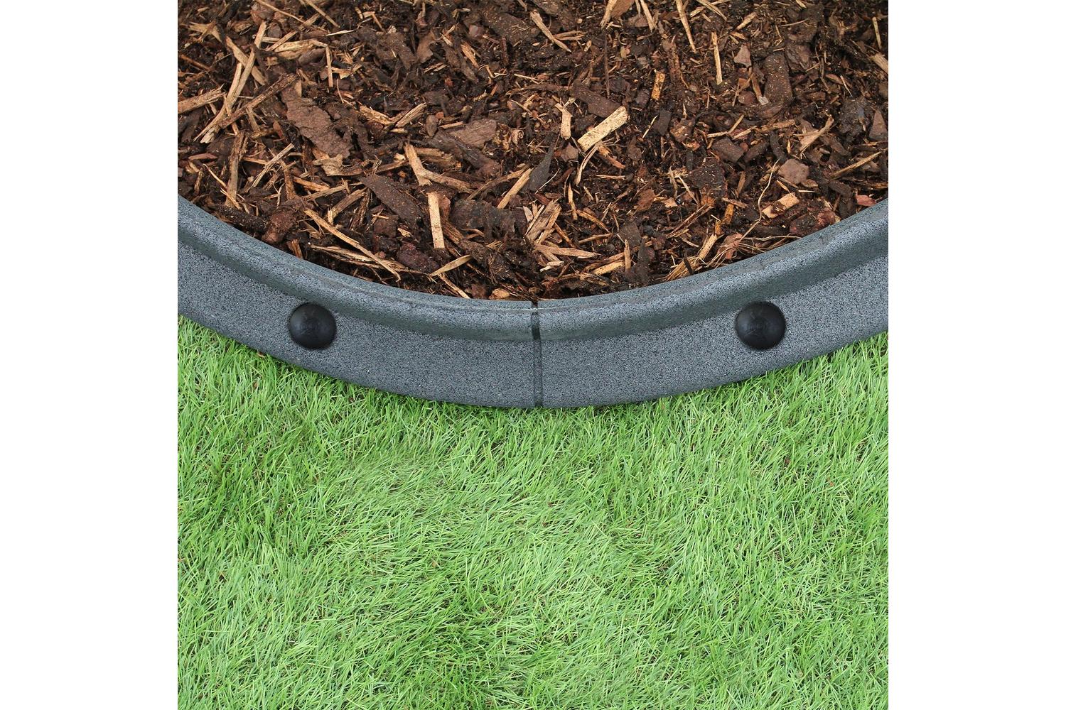 Monstershop 27436 - Flexible Lawn Edging Grey 1.2m X 8-8