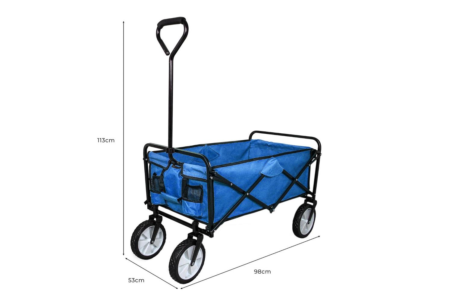 Monstershop 28430 - Foldable Garden Cart - Blue-3