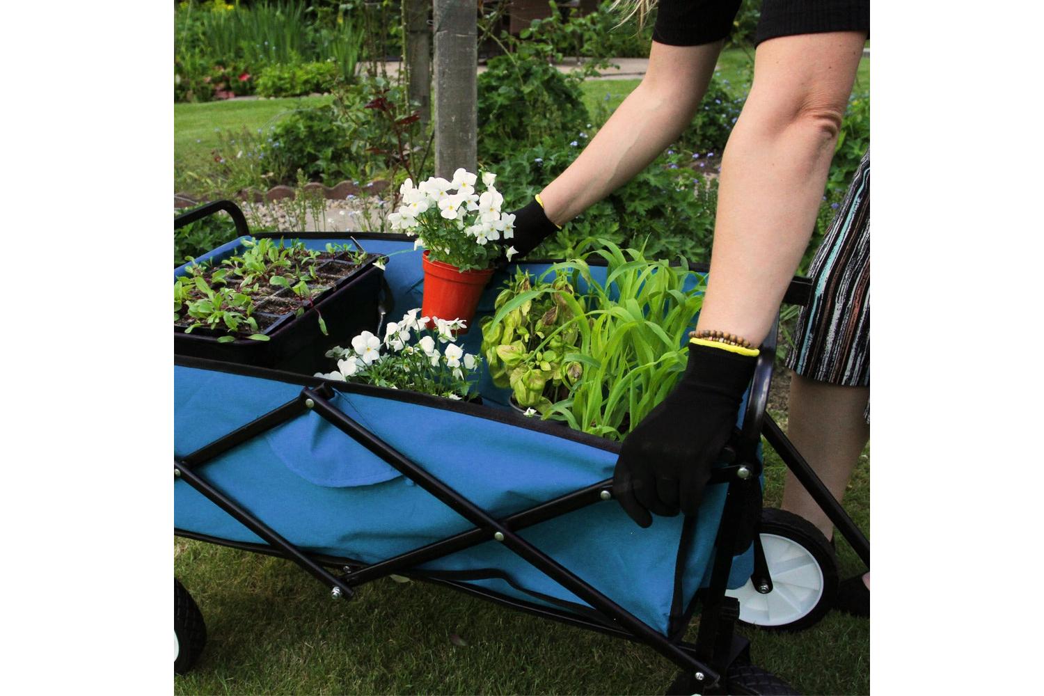 Monstershop 28430 - Foldable Garden Cart - Blue-6