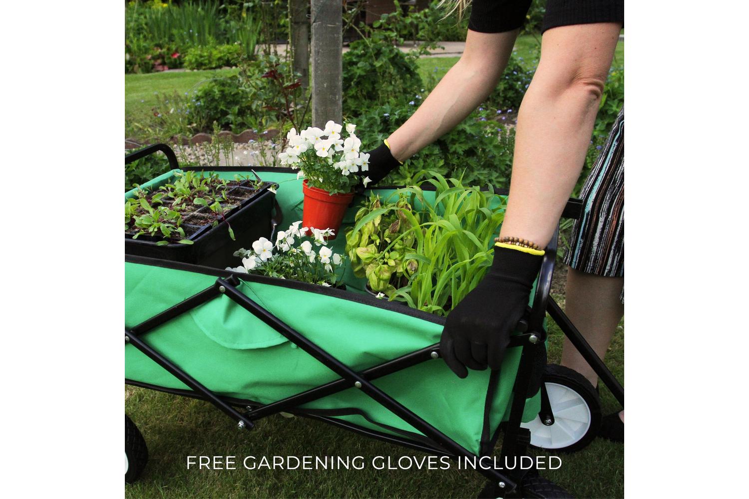 Monstershop 25249 - Foldable Garden Cart Green-4