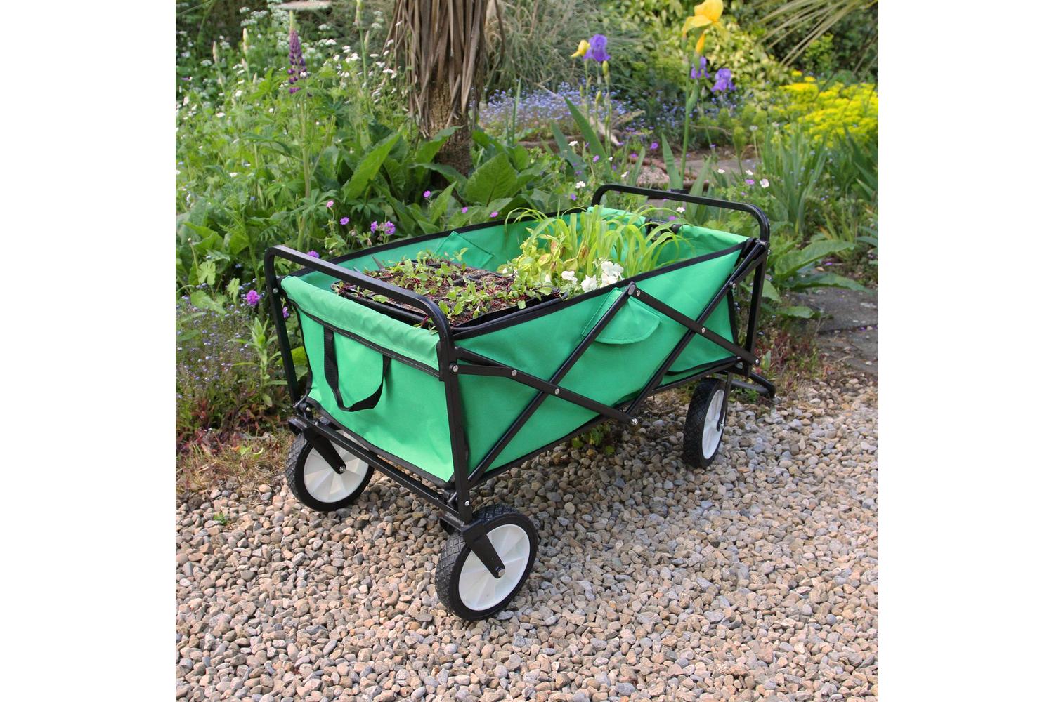 Monstershop 25249 - Foldable Garden Cart Green-5