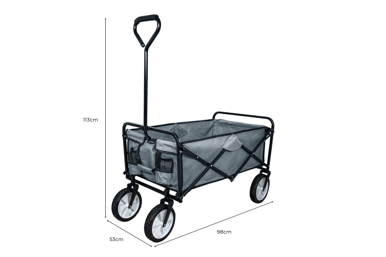 Monstershop 28431 - Foldable Garden Cart Grey-6
