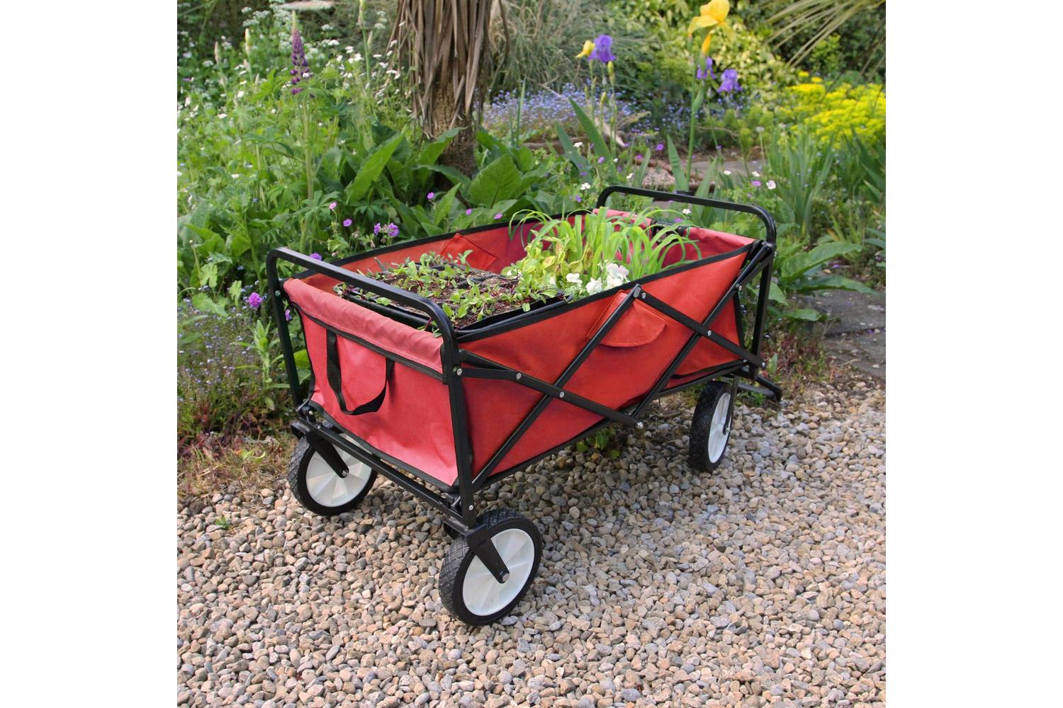 Monstershop 28429 - Foldable Garden Cart Red-5