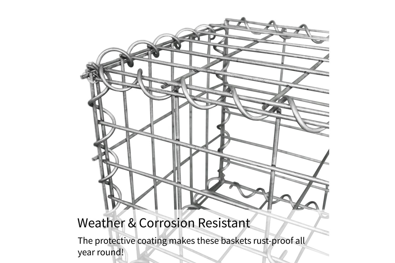 Monstershop 24963 - Gabion Baskets 100 X 80 X 30cm / 2 Pack-3