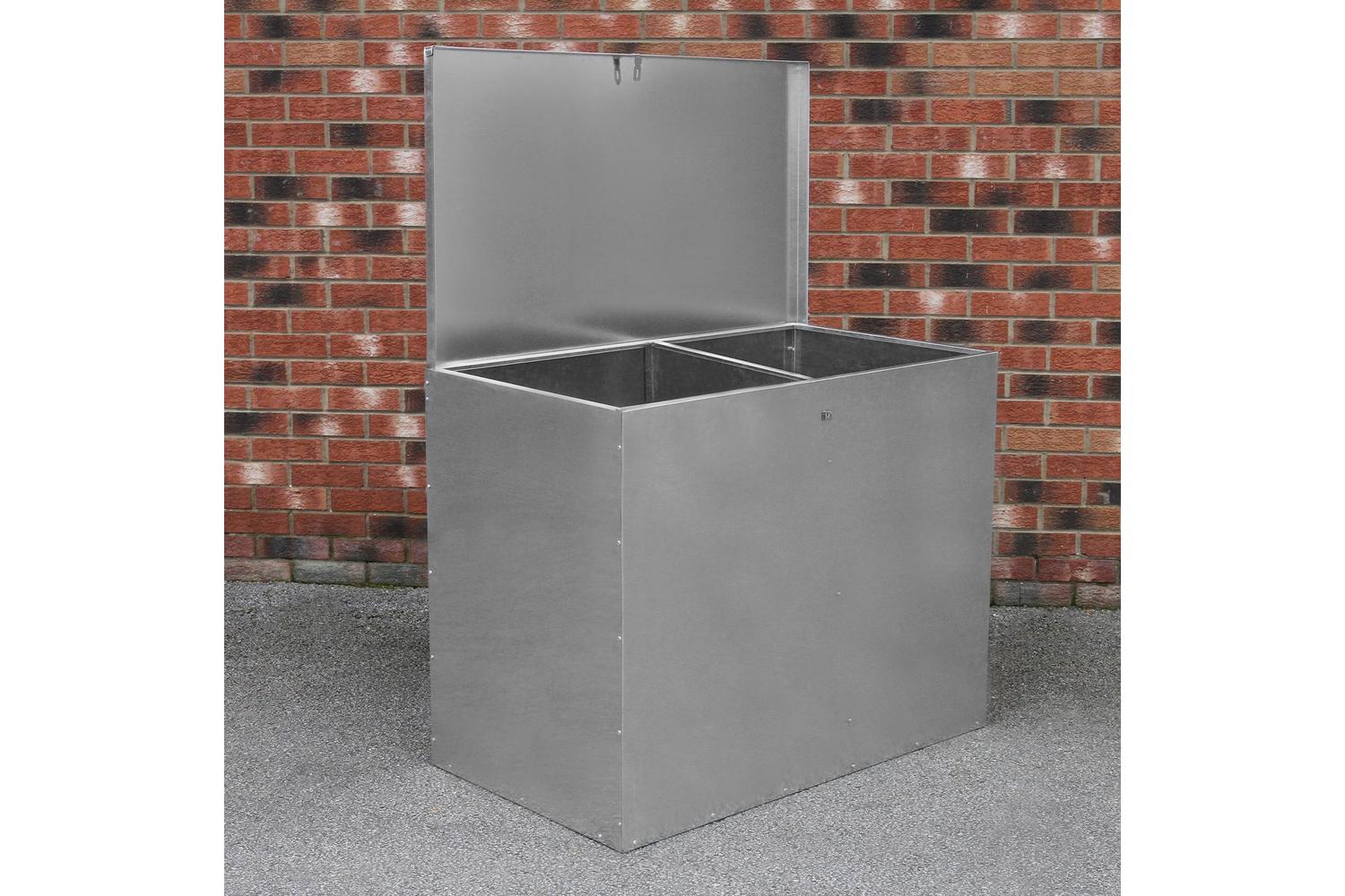 Monstershop 26926 - Galvanised Feed Store 2 Compartments-2