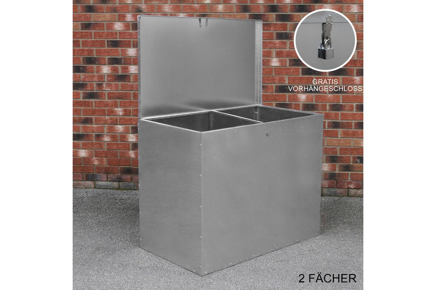 Monstershop 26926 - Galvanised Feed Store 2 Compartments-3