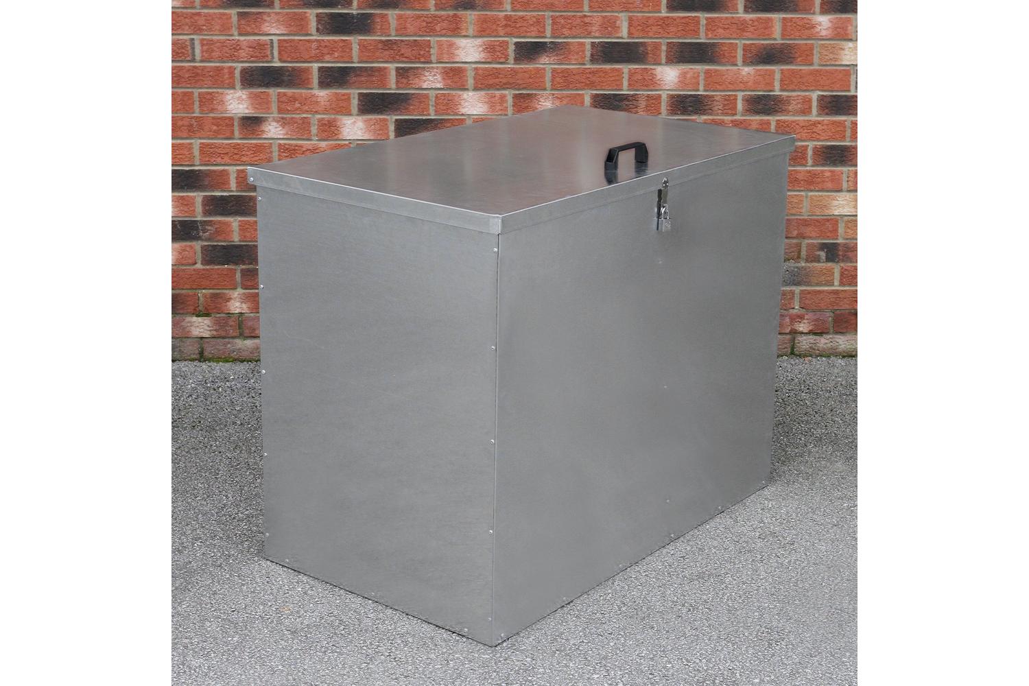 Monstershop 26926 - Galvanised Feed Store 2 Compartments-8