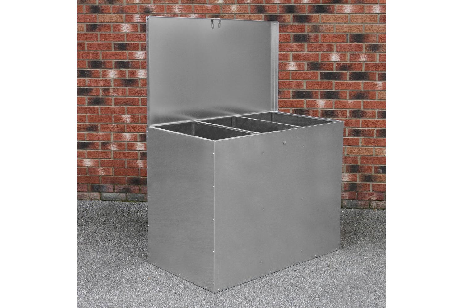 Monstershop 26927 - Galvanised Feed Store 3 Compartments-2