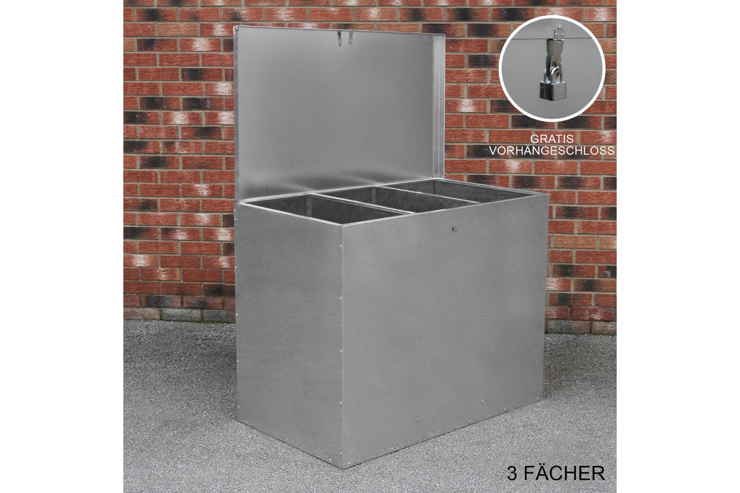 Monstershop 26927 - Galvanised Feed Store 3 Compartments-3