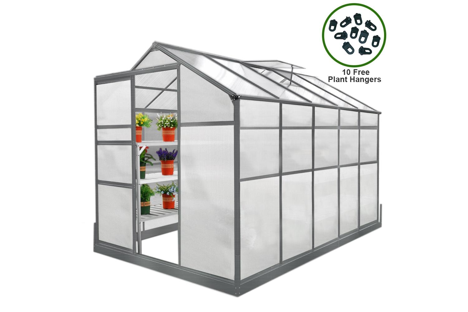 Monstershop 25925 - Greenhouse 6ft X 10ft With Base-2