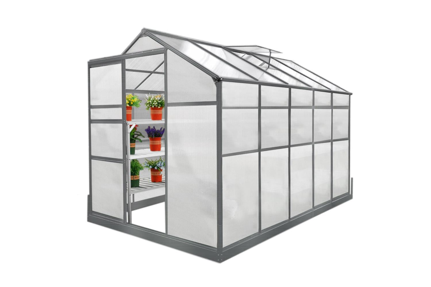 Monstershop 26220 - Greenhouse 6ft X 10ft With Base And 2 X