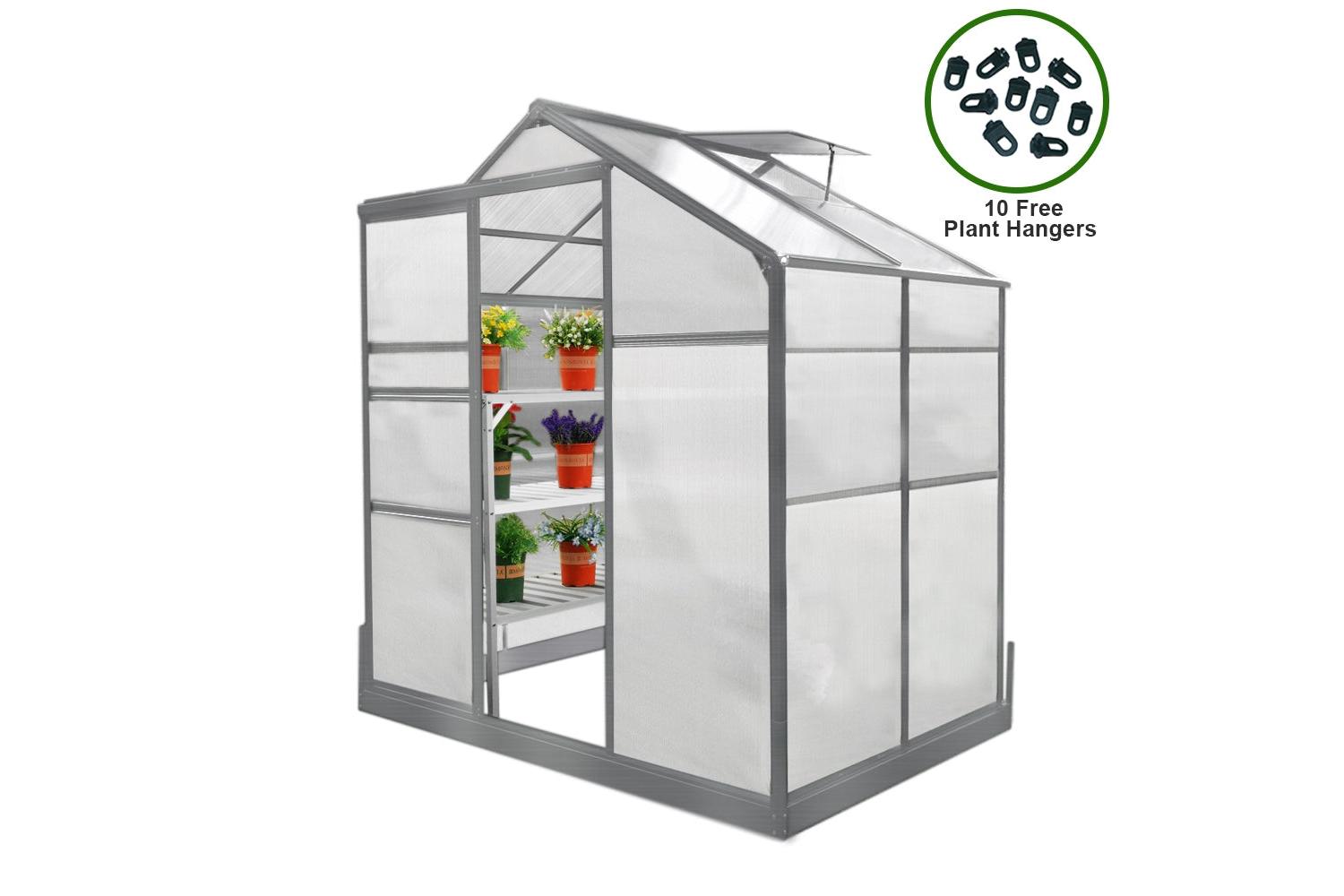 Monstershop 25913 - Greenhouse 6ft X 4ft With Base-2