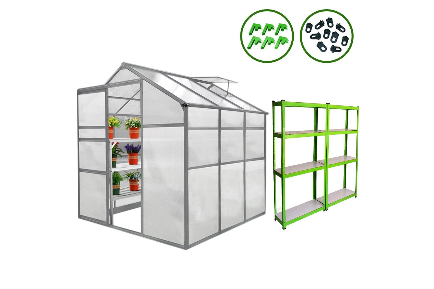 Monstershop 26224 - Greenhouse 6ft X 6ft And 2 X Water-resis-2