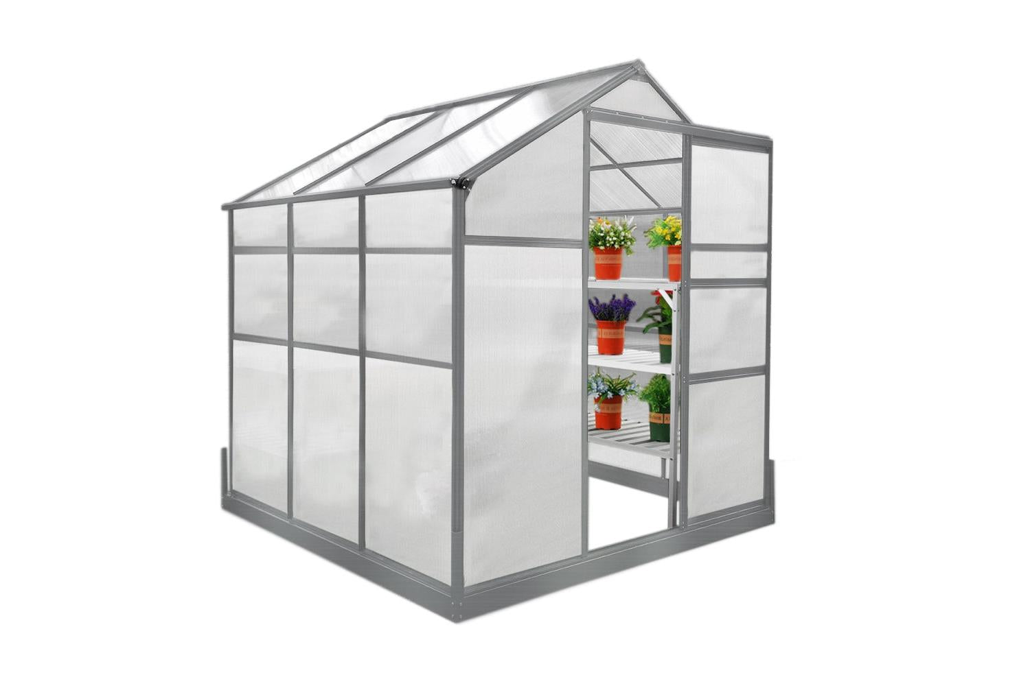 Monstershop 25917 - Greenhouse 6ft X 6ft With Base-6