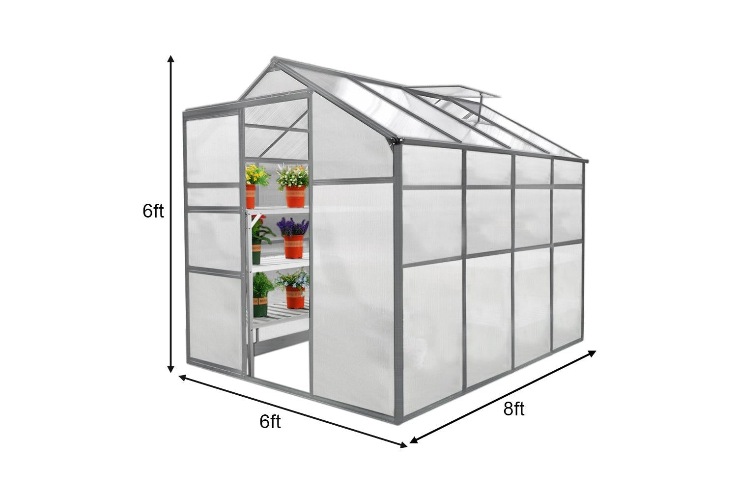 Monstershop 25937 - Greenhouse 6ft X 8ft-4