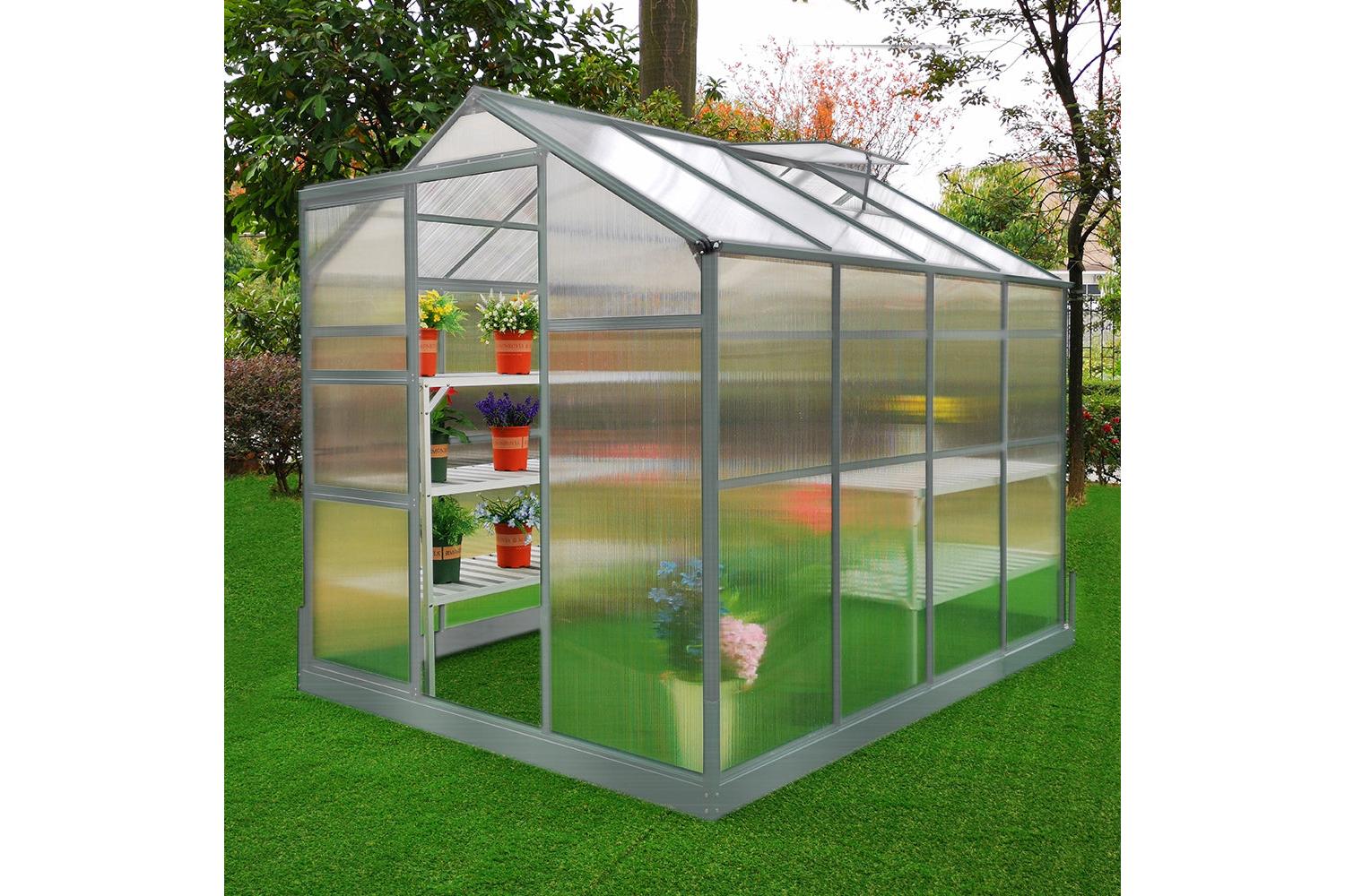 Monstershop 25921 - Greenhouse 6ft X 8ft With Base-3