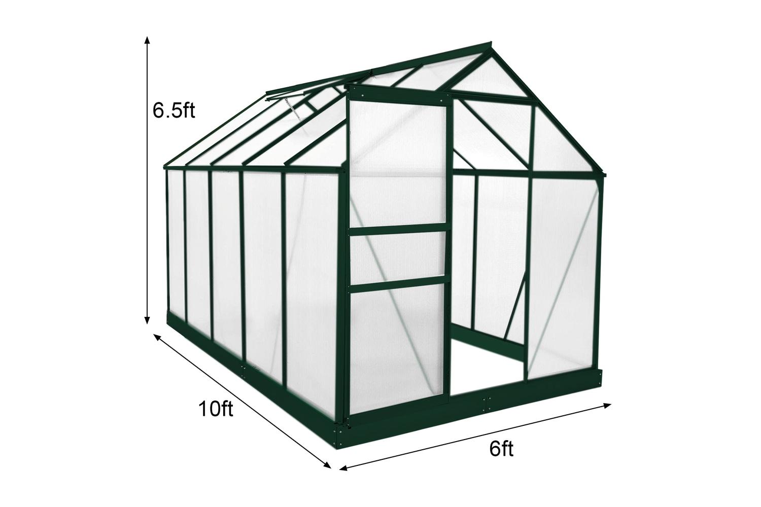 Monstershop 26538 - Greenhouse Polycarbonate 6ft X 10ft With-3