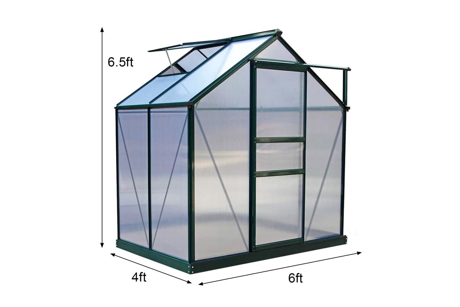 Monstershop 26532 - Greenhouse Polycarbonate 6ft X 4ft With-4