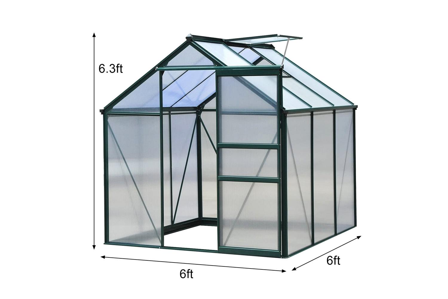 Monstershop 26542 - Greenhouse Polycarbonate 6ft X 6ft (gree-5