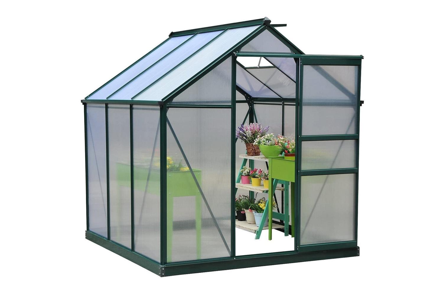 Monstershop 26534 - Greenhouse Polycarbonate 6ft X 6ft With-3
