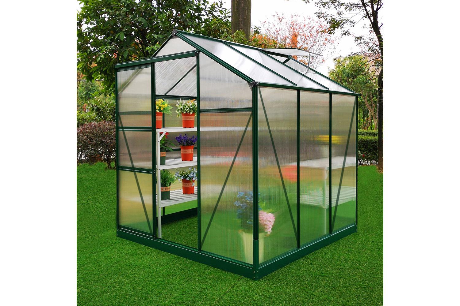 Monstershop 26534 - Greenhouse Polycarbonate 6ft X 6ft With-4