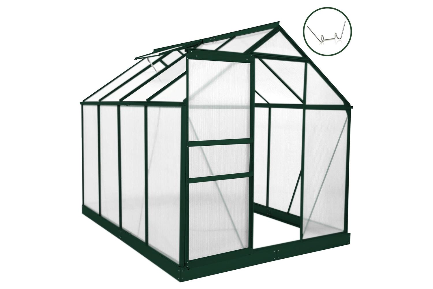 Monstershop 26536 - Greenhouse Polycarbonate 6ft X 8ft With-2