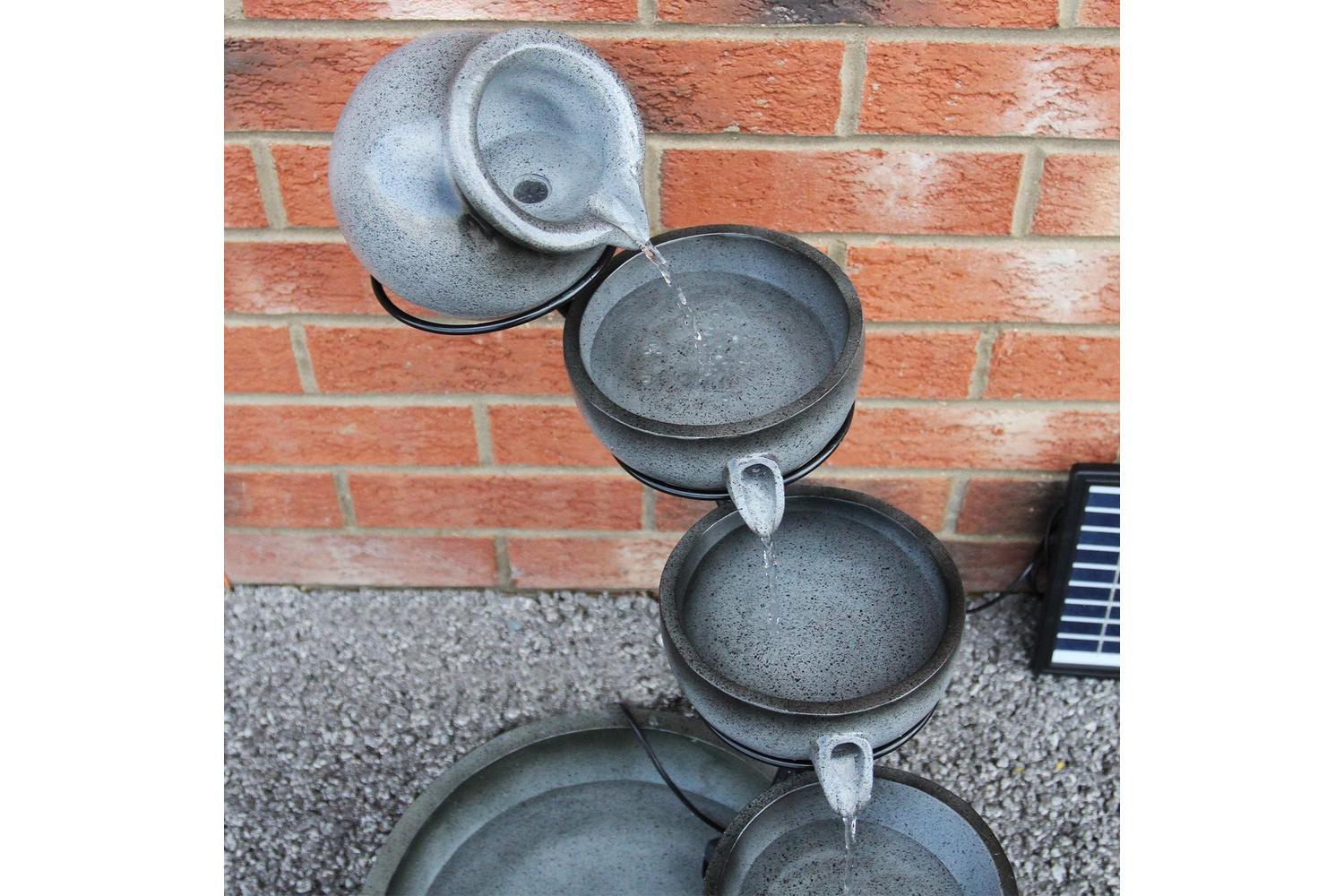 Monstershop 27605 - Grey 4 Tier Spilling Bowls Water Feature-8
