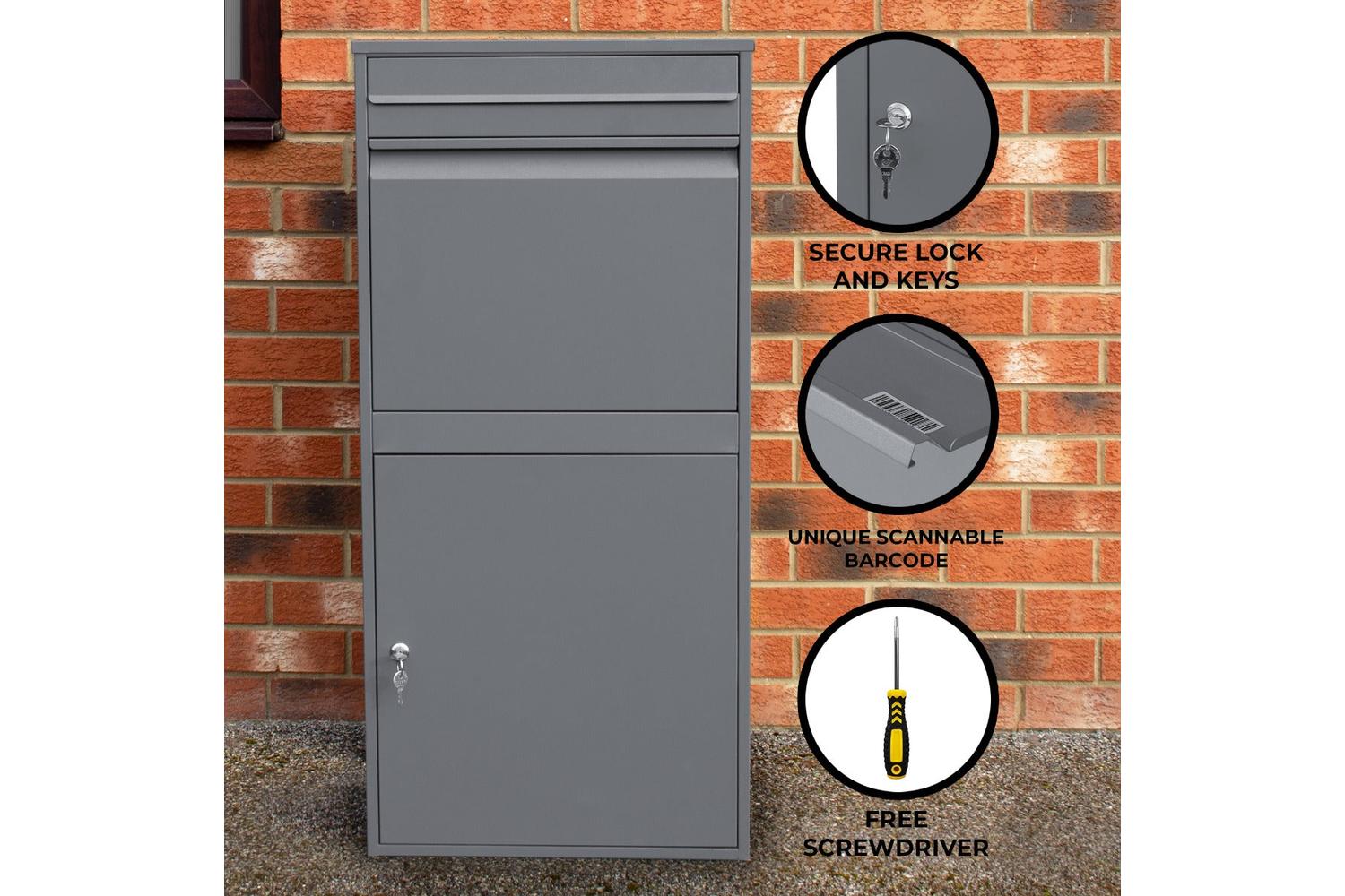 Monstershop 210559 - Grey Anti-theft Parcel Post Box Xl-2