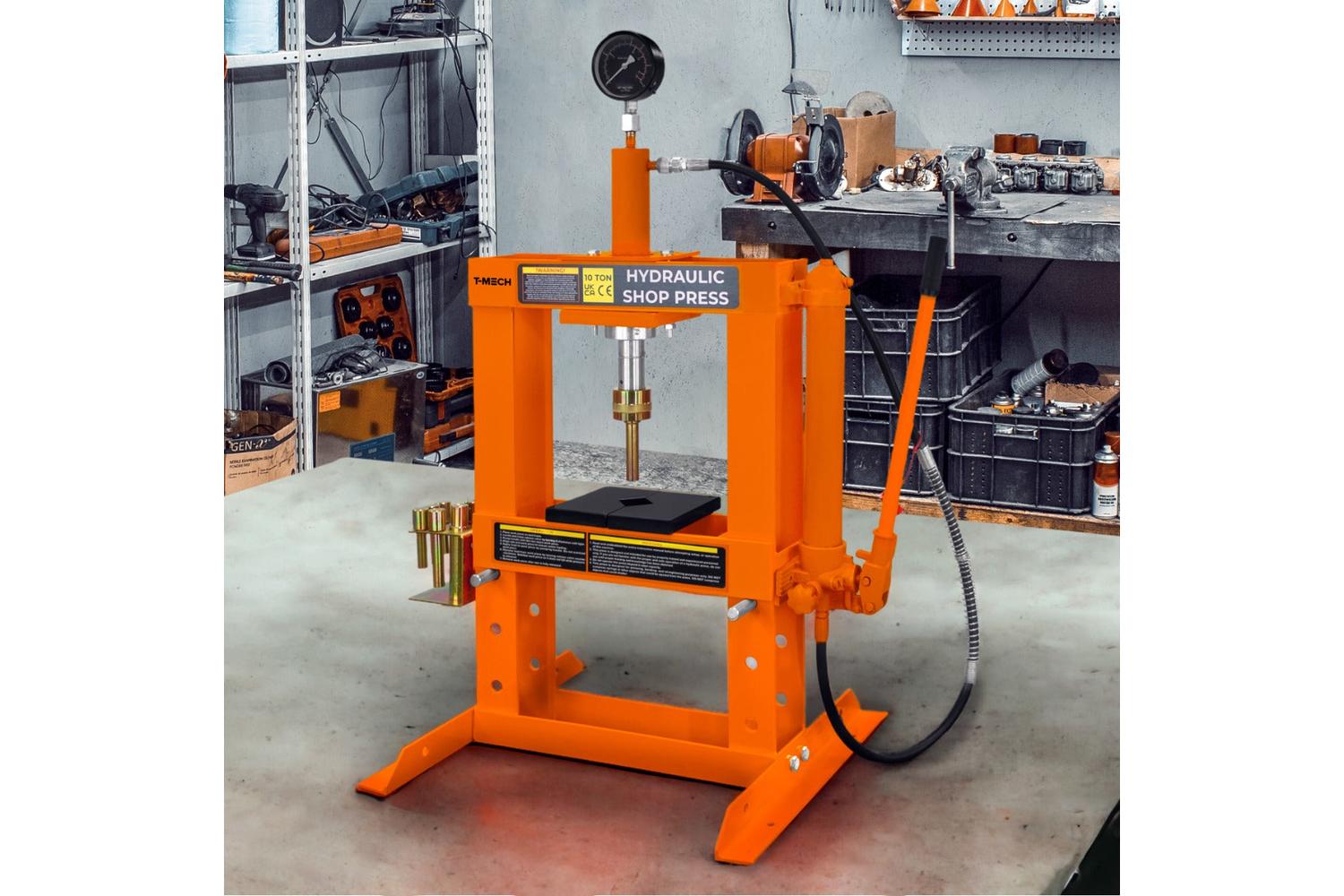 Monstershop 210913 - Hydraulic Shop Press With Gauge  10-6