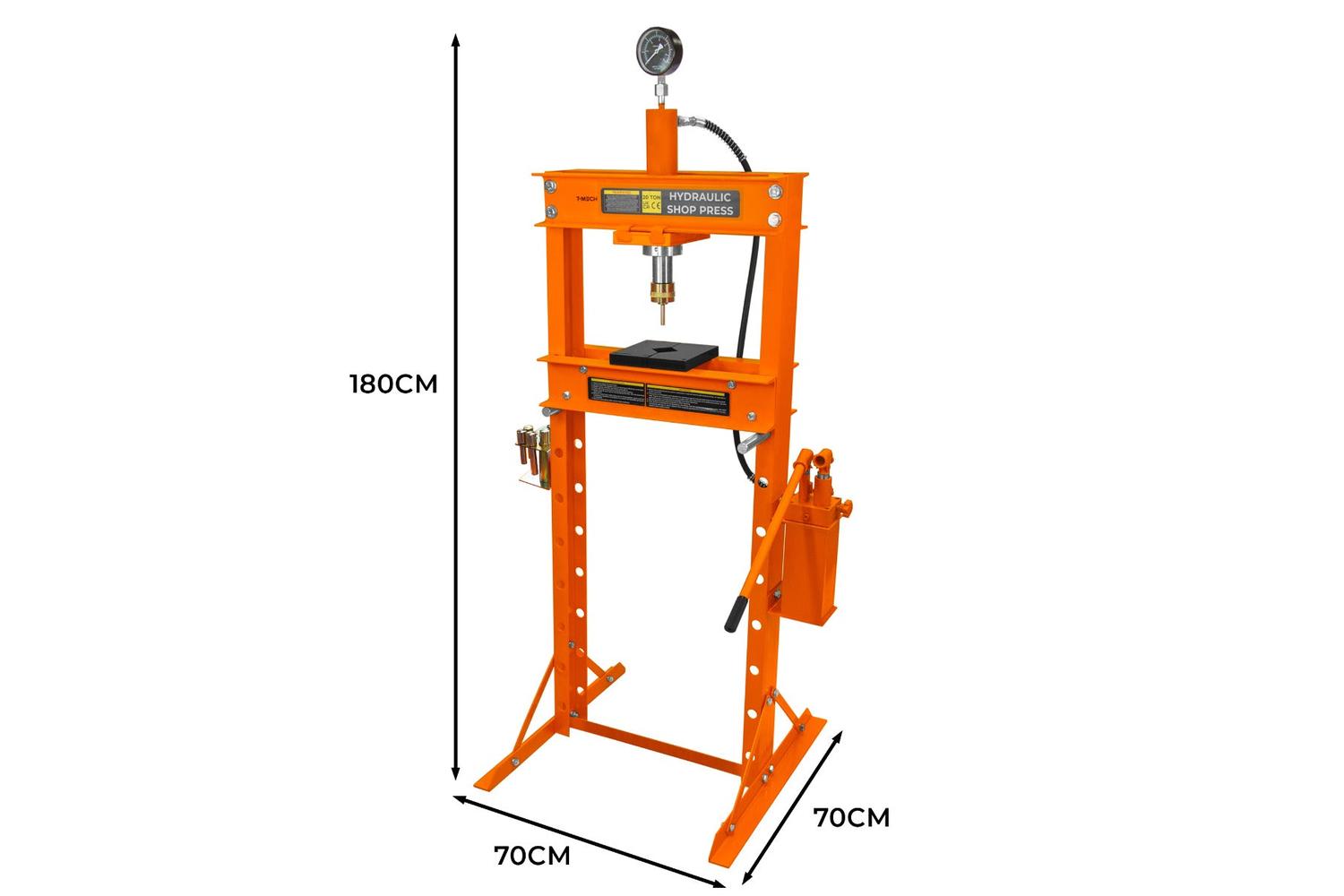 Monstershop 210908 - Hydraulic Shop Press With Gauge  20-5