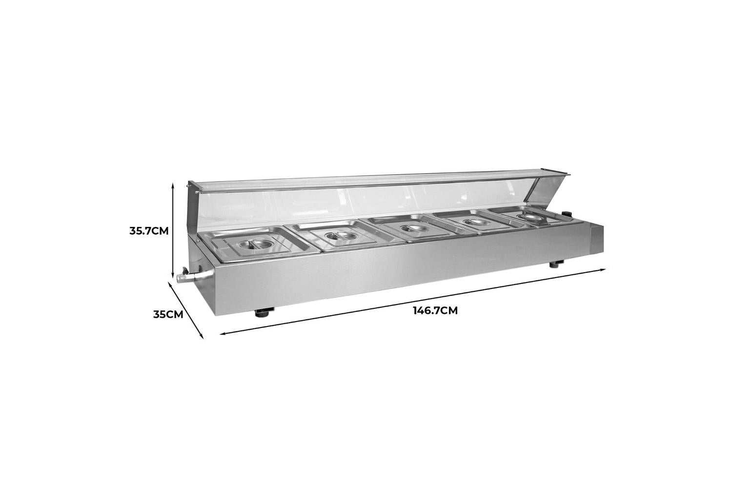 Monstershop 10617 - Kukoo 5 Pan Wet Well Bain Marie-8