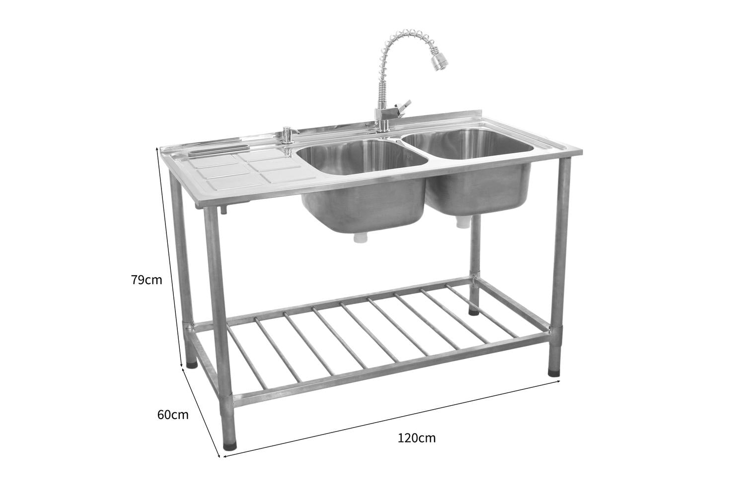 Monstershop 24896 - Kukoo Commercial Catering Sink Double Bo-7