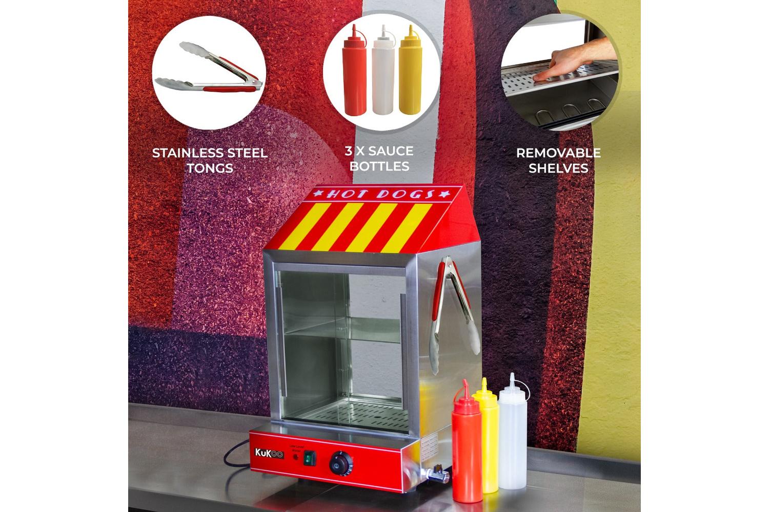Monstershop 210324 - Kukoo Commercial Hot Dog Steamer-2